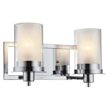 Avalon Light Wall Fixture, Chrome, 2 Light