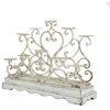 French Country White Metal Candelabra 560379