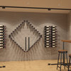 Vino Pins Flex 45 (wall mounted metal wine rack), Gunmetal, 9 Bottlles