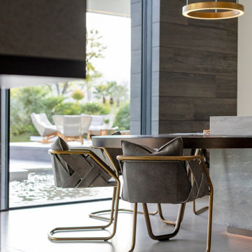 Serenity Indian Wells luxury desert home modern kitchen breakfast table