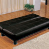 Contemporary Black Armless Convertible Sofa Bed Futons