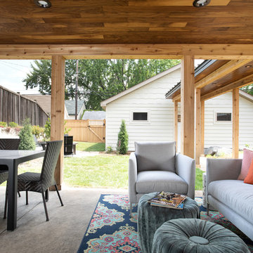Project 3427-1 Outdoor Kitchen Pavilion + Covered Walkway + Garage + Landscaping