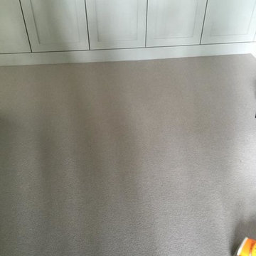 Grey Carpet Installation to Stairs