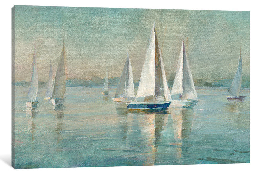 Stupell Industries Leinwandbild 'Traditionelle Segelboote' – 40,6 X 50,8 Cm, Wandkunst Von Danhui Nai