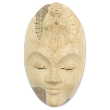 Novica Face of Piety Wood Mask