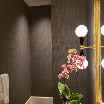 Powder rooms - Check fabric for walls