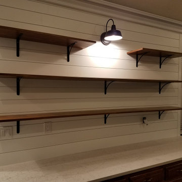 Kitchen Ship Lap with Open Pine Shelves