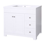 JANO Shaker Series 36" Bathroom Vanity, Matte White