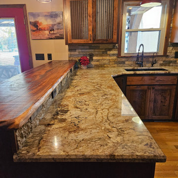 Rustic Kitchen Remodel Done in Hickory Cabinets