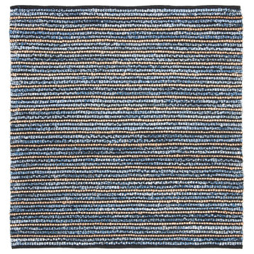 Safavieh Cape Cod Collection CAP363 Rug, Blue/Natural, 6' Square