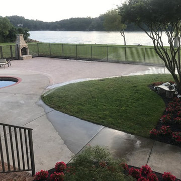 Poolside Fireplace