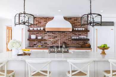 French country home design photo in New York