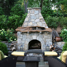 backyard fireplace