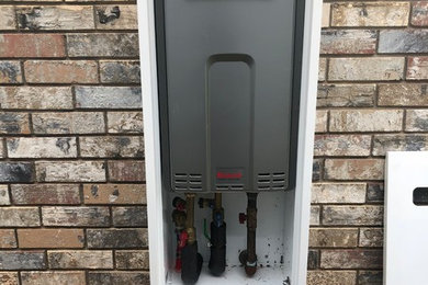 Tankless water heater installation