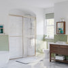 Paragon Framed Sliding Shower Door, Towel Bar, Clear, Brushed Nickel, 58"x70"