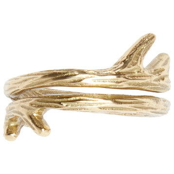 Tara Brass Gold Napkin Rings, Set of 4