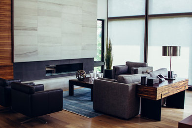 Living room photo in Portland