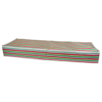 DII 13.5" Modern Fabric Wrap Paper Holiday Stripe Storage in Multi-Color