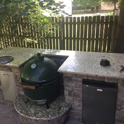 St. Matthew's outdoor kitchen with green egg - Kitchen Products