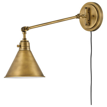 Hinkley Arti 10.25" Small Articulating Single Light Sconce, Heritage Brass