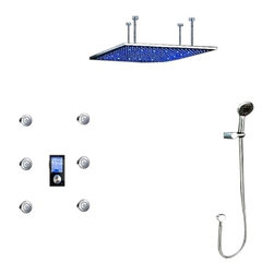 40" Monarc LED Shower Set, Complete with Mixer and Body Jets - Showerheads And Body Sprays