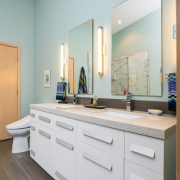 Contemporary Accessible Primary Bath with Curbless Shower