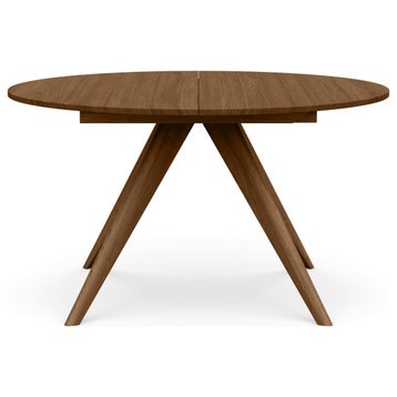 Copeland Catalina Round Extension Table, Natural Walnut, 48x48