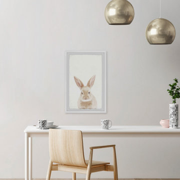 "Rabbit Close-up" Framed Painting Print