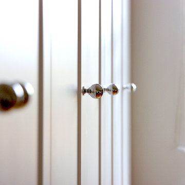 Custom made bedroom white hinged wardrobe