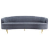 Baila Grey Velvet Sofa