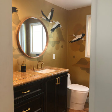 Cranes bathroom Wall Mural - LOng Beach, CA