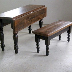 Drop Leaf Trestle Table From Reclaimed Wood - Table &agrave; manger