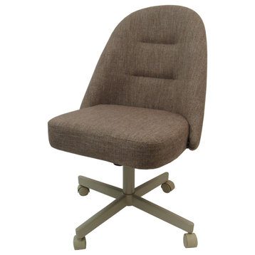 M-235 Swivel Metal Dining Caster Chair, Basin Beige - Beige