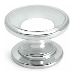 Cosmas - Cabinet Knob, 1-1/4" Diameter, Polished Chrome, Set of 10 - Cabinet And Drawer Knobs