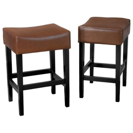 Noble House 26" Counter Stool in Hazelnut (Set of 2)