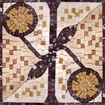 Mozaico - Balance Abstract Art-Tile Mosaic Patterns, 18"x18" - This is a beautiful handmade marble mosaic accent that is composed of all natural stones and artistic tiles.