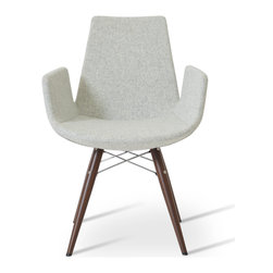 Eiffel Arm- MW Base-Silver Camira Wool - Bar Stools And Counter Stools