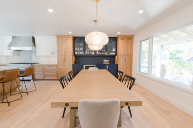 Example of a large trendy kitchen/dining room combo design in San Francisco