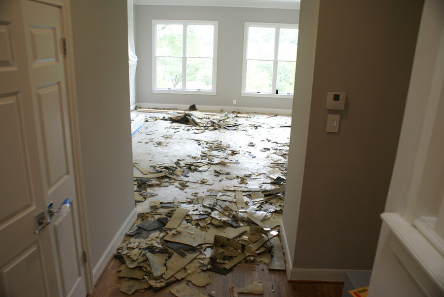 Westlake dark wood floors