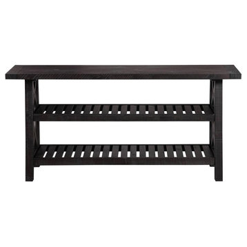 Crafters and Weavers Oak Park Cross Bar Console Table