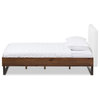 Mitchell Rustic Walnut Bronze Platform Bed, White, King