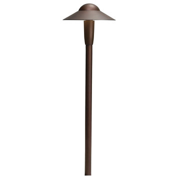 LED 6 Dome Path Light, Textured Architectural Bronze, 2700K Warm White