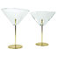 Handblown Martini Glasses, Set of 2