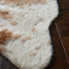 Southwestern Faux Cowhide Grand Canyon Area Rug, Coffee/Ivory, 6'2"x8'