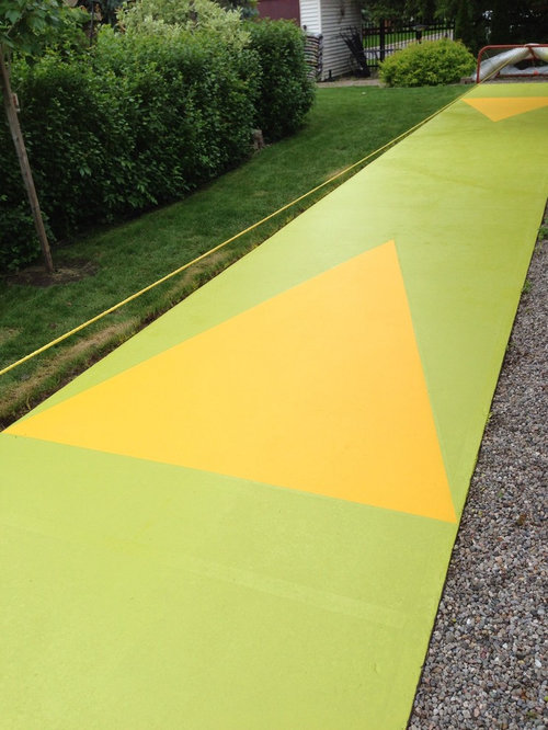 Big slab of cement/shuffleboard?