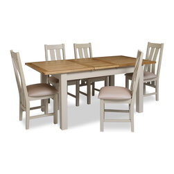 Lundy Stone Grey 140cm-180cm Table and 6 Chairs - Dining Sets