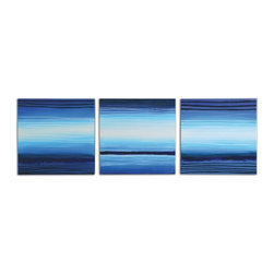 www.essentialsinside.com: moon beam modern wall art, set of 3 - Artwork