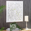 Maia White 24" Carved Mirrored Medallion
