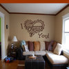 I love you I heart you Vinyl Wall Decal