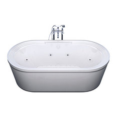 Venzi Grand Tour Padre 34"x67" Oval Air, Whirlpool Water Jetted Bathtub